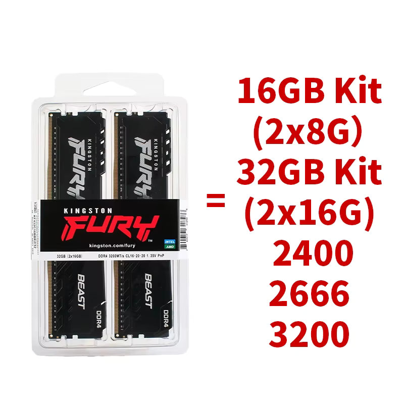 Kingston BEAST DDR4 RAM 3600mhz 16gb