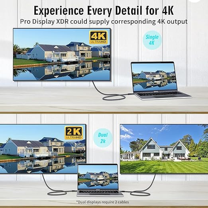 20Gbps USB C 3.2 Gen 2 Cable, Type C 4K@60Hz UHD Video 5A/240W PD3.1 Fast Charge Cord w/E-Marker Compatible with Thunderbolt 3/4 for iPhone MacBook Samsung Galaxy Dell Monitor (20G 240W 1M)