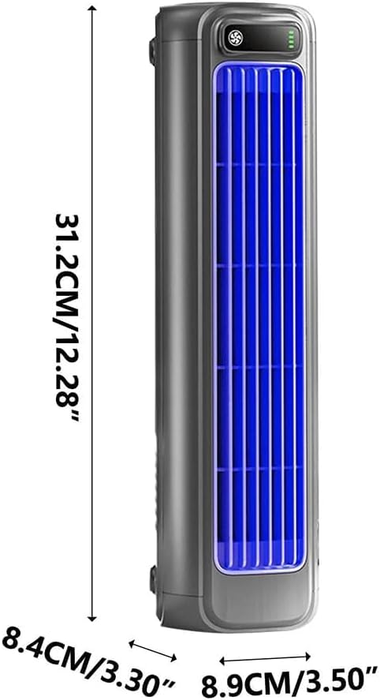 Ace Cooler Air Conditioner, 500 BTU/hr, Portable & Rechargeable, Evaporative Cooling, 3 Wind Speeds, for Room/Office/Kitchen (Rechargeable-Grey)