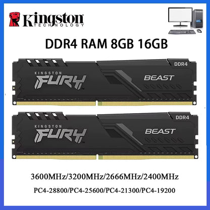 Kingston BEAST DDR4 RAM 3600mhz 16gb